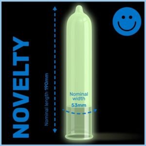 Pasante Glow švytintys prezervatyvai 3 vnt. be spermicido