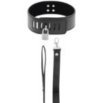 img_93852_d322c2eaaadcc8d085c8c746ac7b29c7_1 - KUNOGUNDA Bdsm apykaklė su juodu užraktu, veganiška oda, grandinė