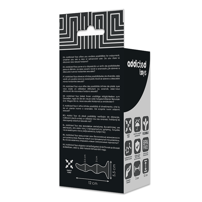 img_99296_2d65d3c025a679e5b4900d6c1d748d88_1 - KUNOGUNDA Analinis seksualinis kištukas 12 cm juodas, silikoninis